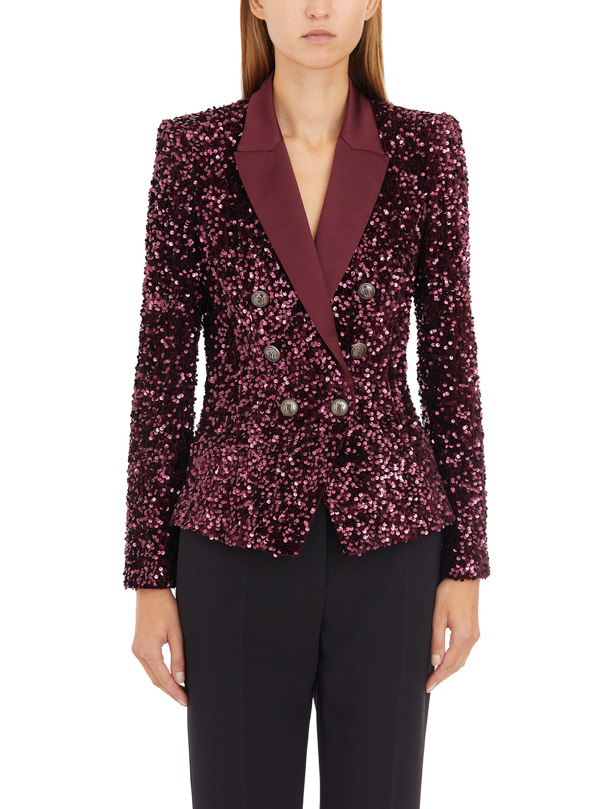 ELISABETTA FRANCHI Embroidered Jacket with Paillettes - Size 40