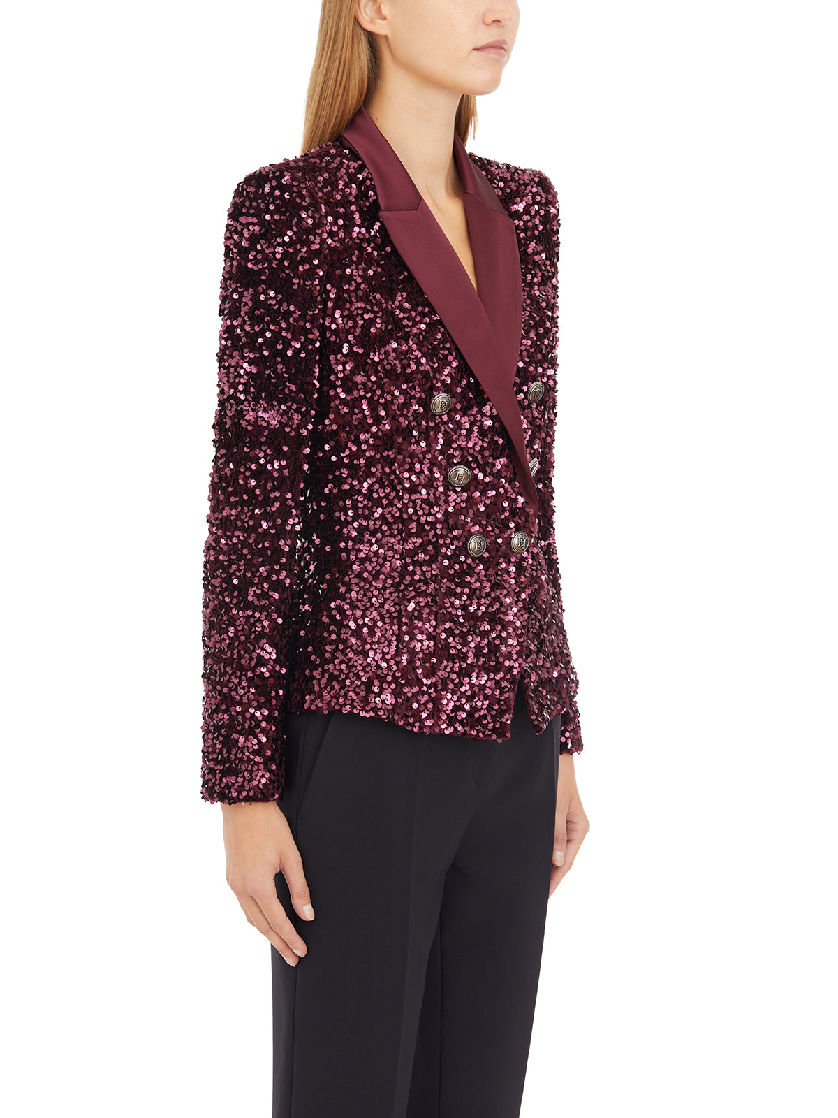 ELISABETTA FRANCHI Embroidered Jacket with Paillettes - Size 40