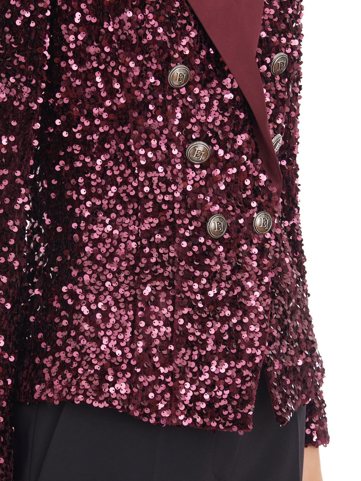 ELISABETTA FRANCHI Embroidered Jacket with Paillettes - Size 40
