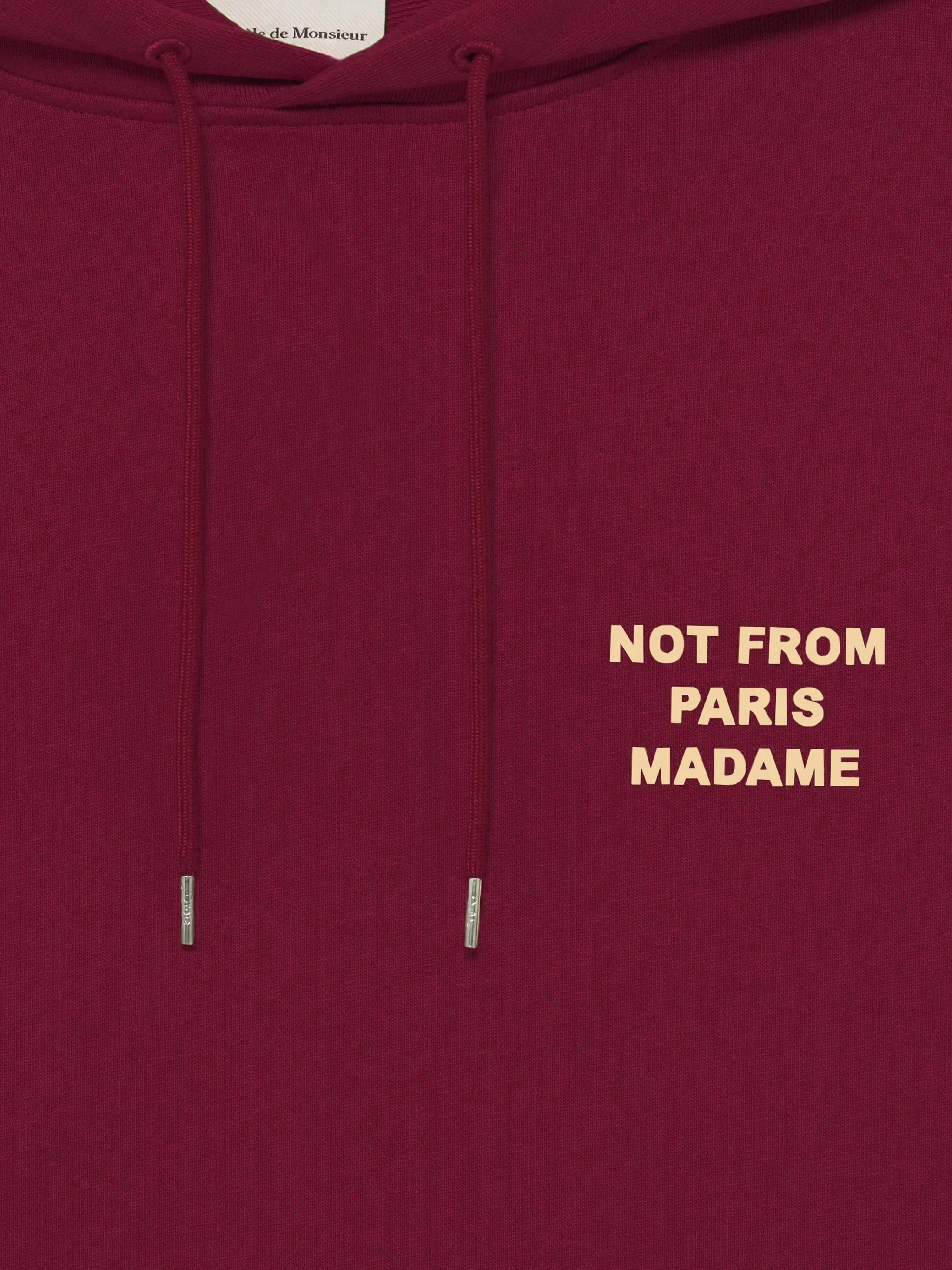 DRÔLE DE MONSIEUR Classic Hoodie with Slogan - FW25