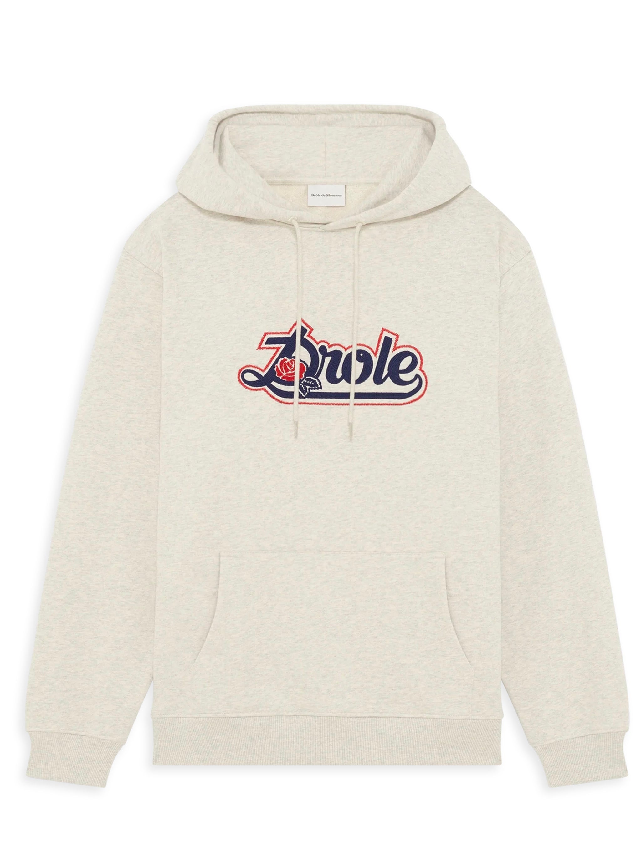 DRÔLE DE MONSIEUR Classic Embroidered Hoodie - Relaxed Fit