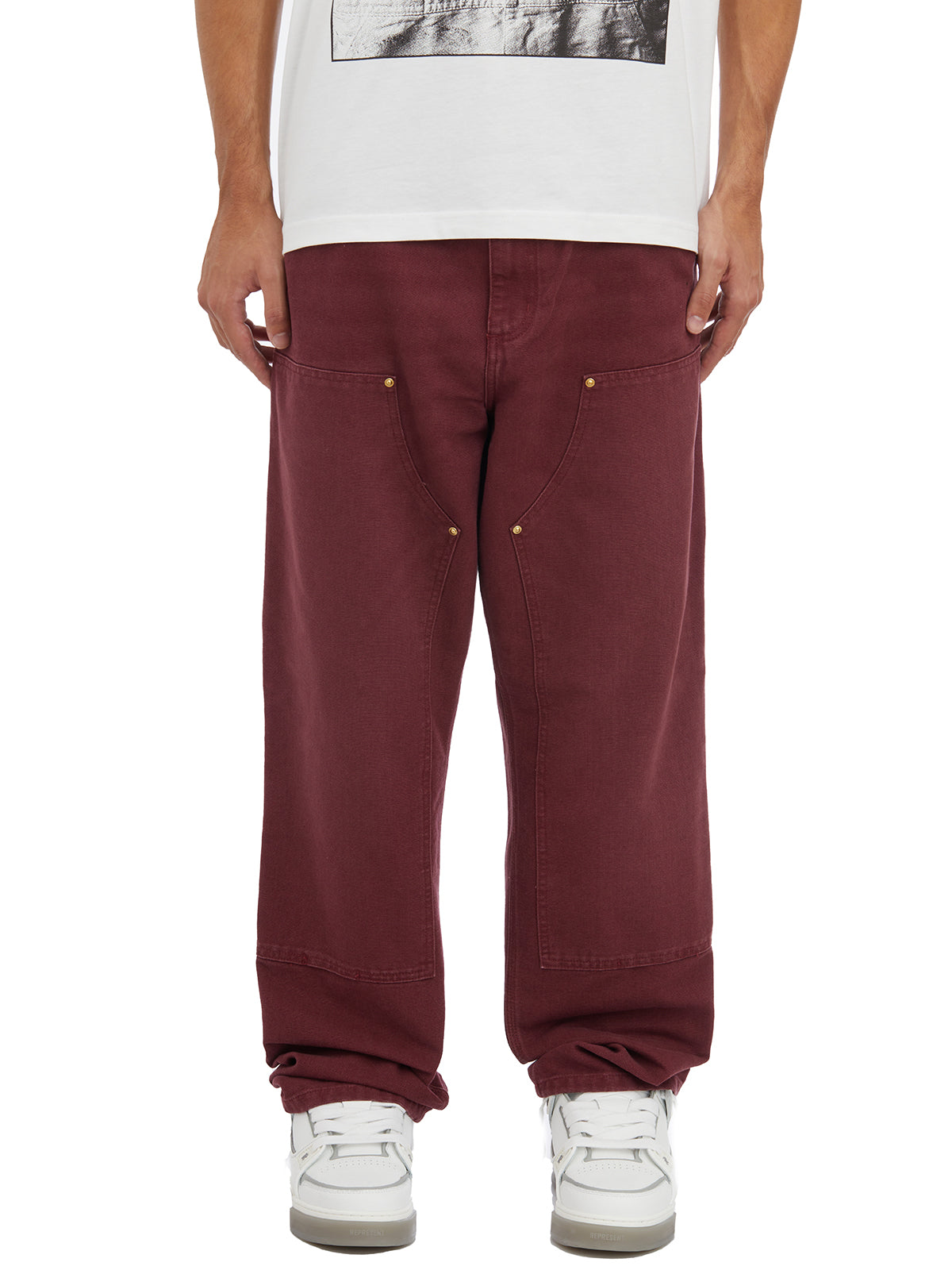 CARHARTT WIP Relaxed Straight Fit Double Knee Trousers - Size 32/32