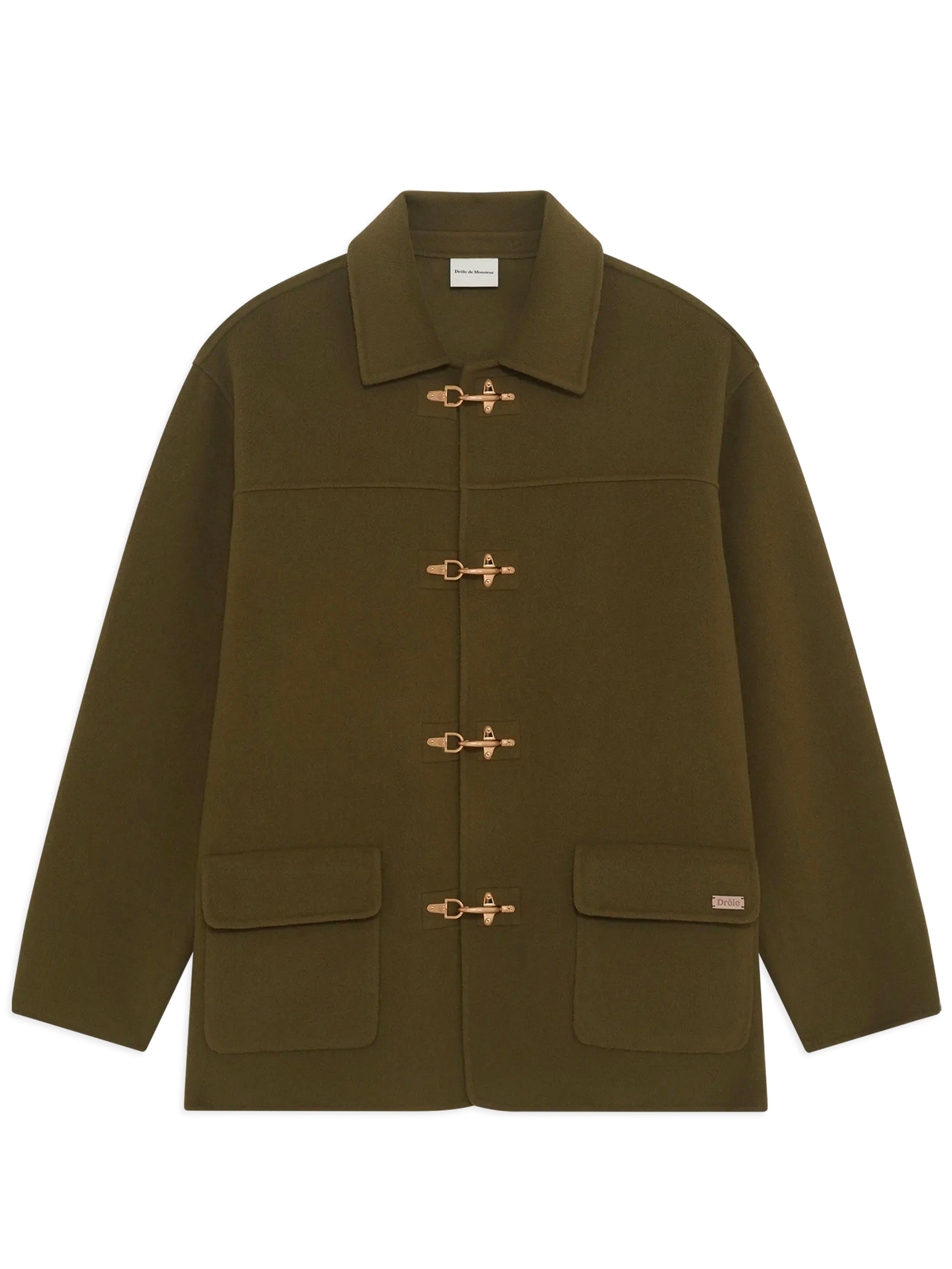 DRÔLE DE MONSIEUR Classic Double-Faced Peacoat for Men