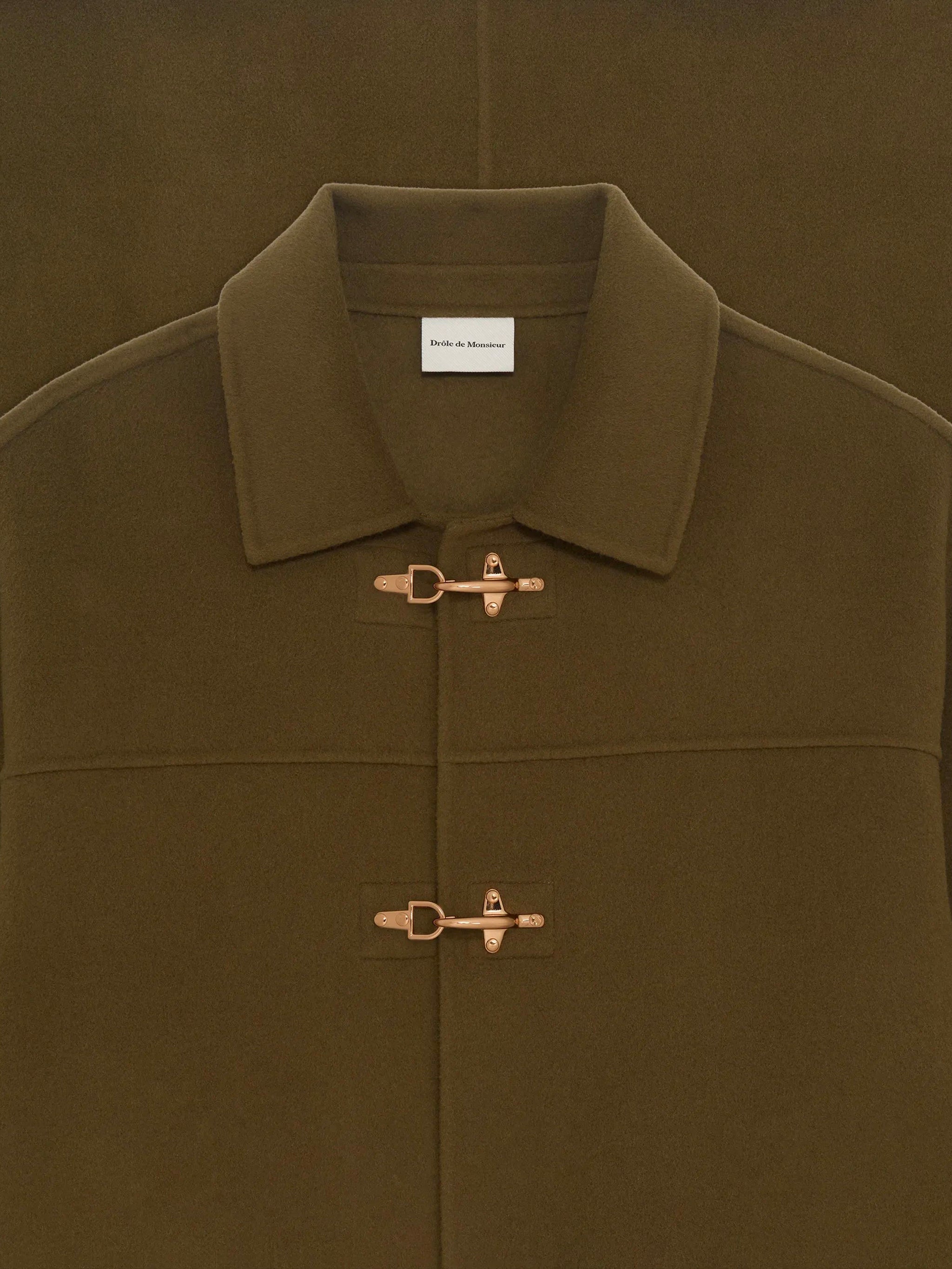 DRÔLE DE MONSIEUR Classic Double-Faced Peacoat for Men