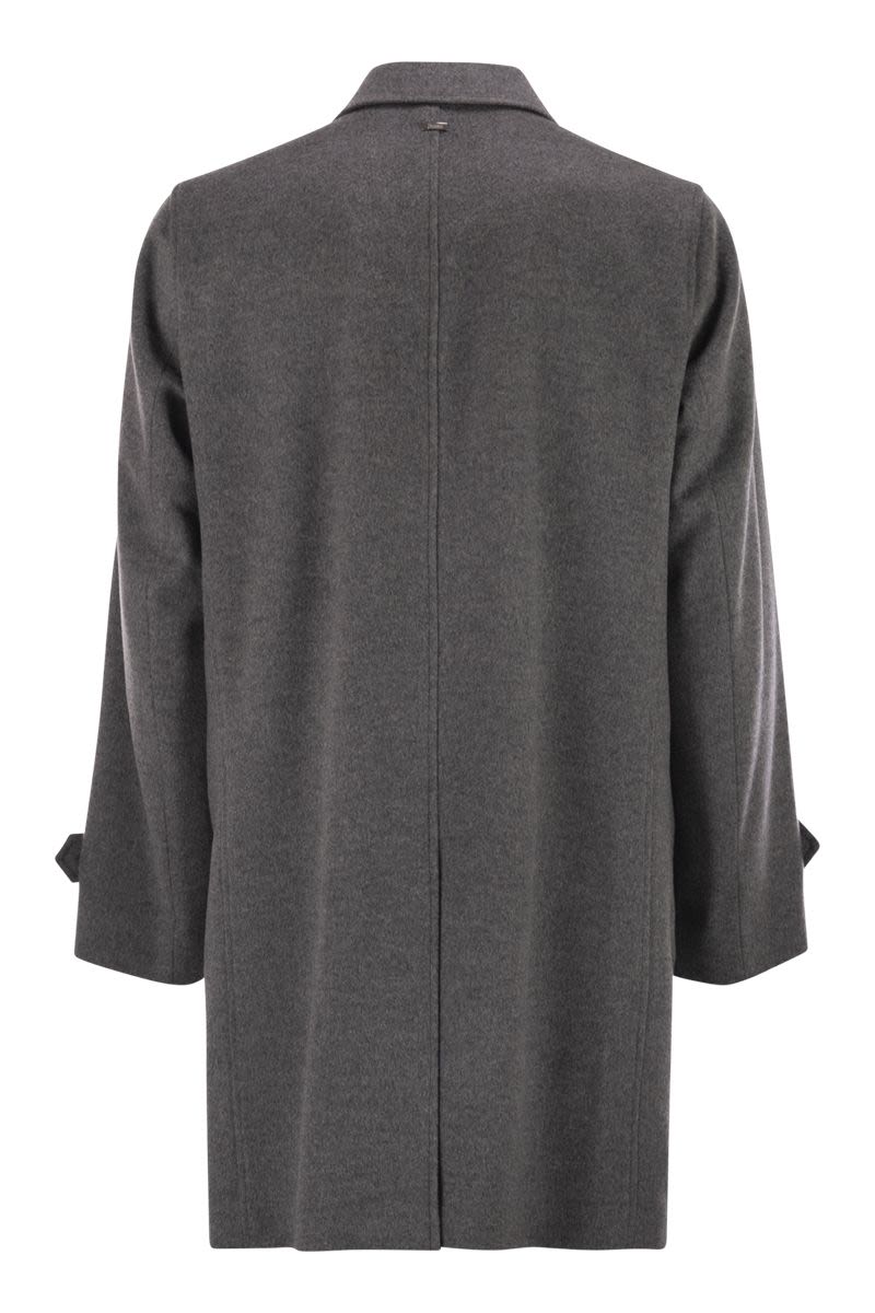 HERNO Wool and Cashmere Long Parka Jacket