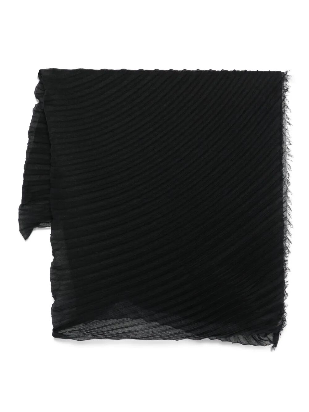 HOMME PLISSE Silky Wool Pleated Stole