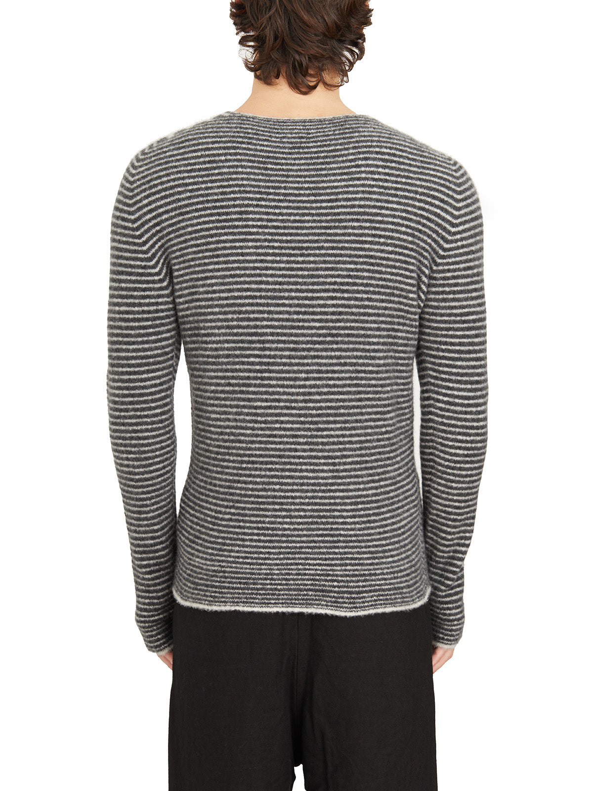 MD75 Crew Neck Striped Wool Sweater - Size M