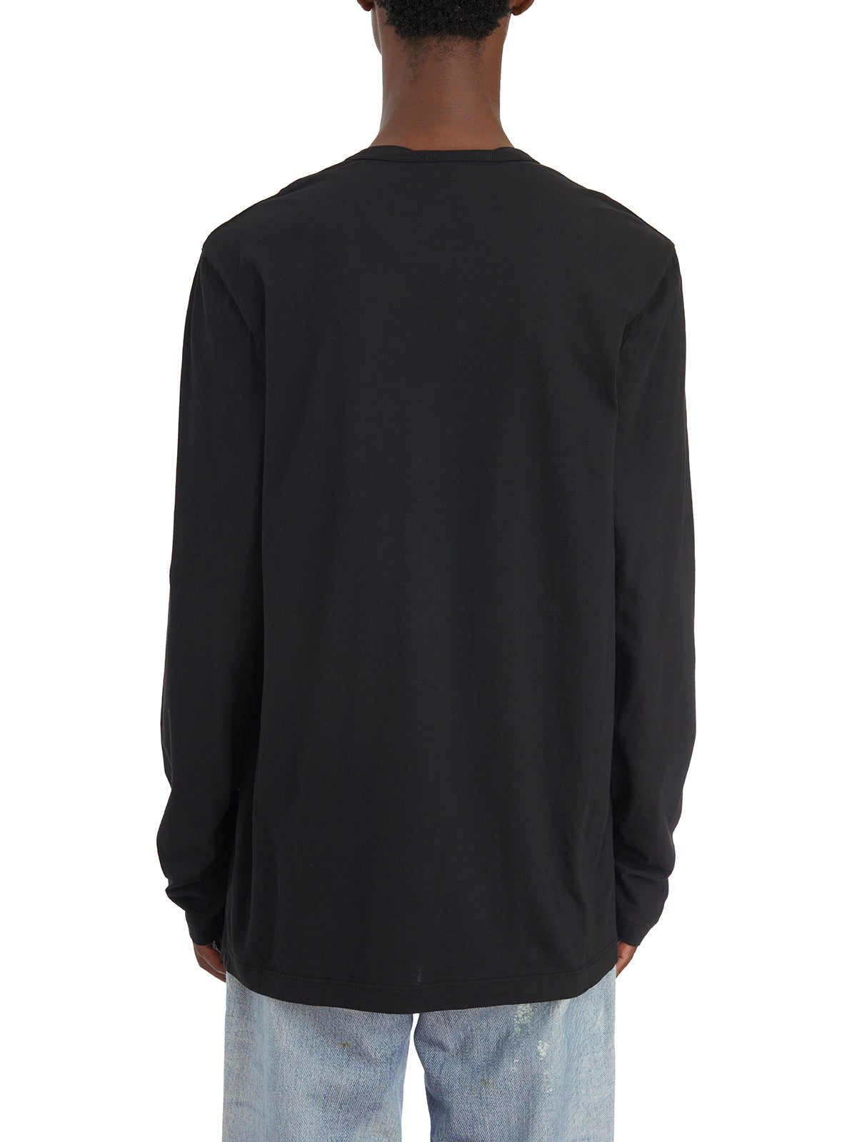 JAMES PERSE Round Neck Long Sleeve T-Shirt for Men - Size 3