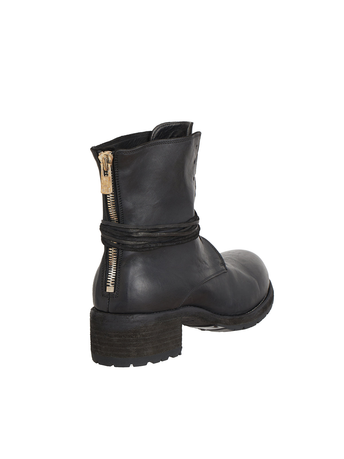 GUIDI Classic Leather Lace-Up Boots for Men