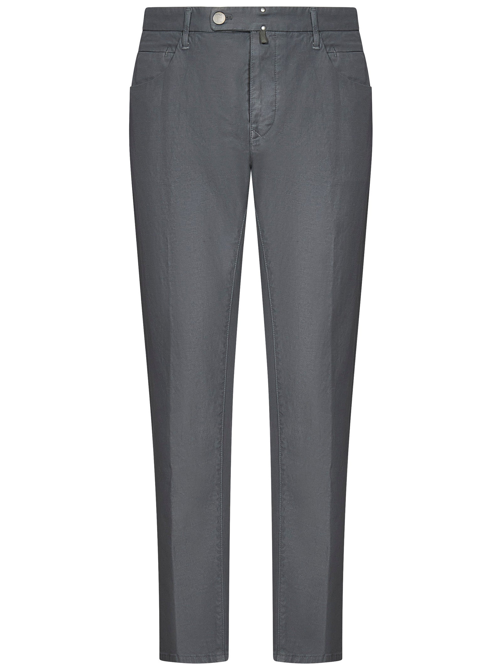 INCOTEX Sleek Slim-Fit Trousers (Size: 34)