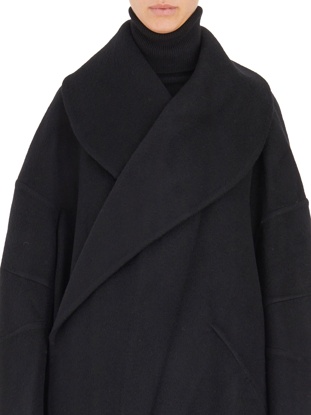 HELMUT LANG Oversize Cocoon Jacket with Zip Sleeves - Size S