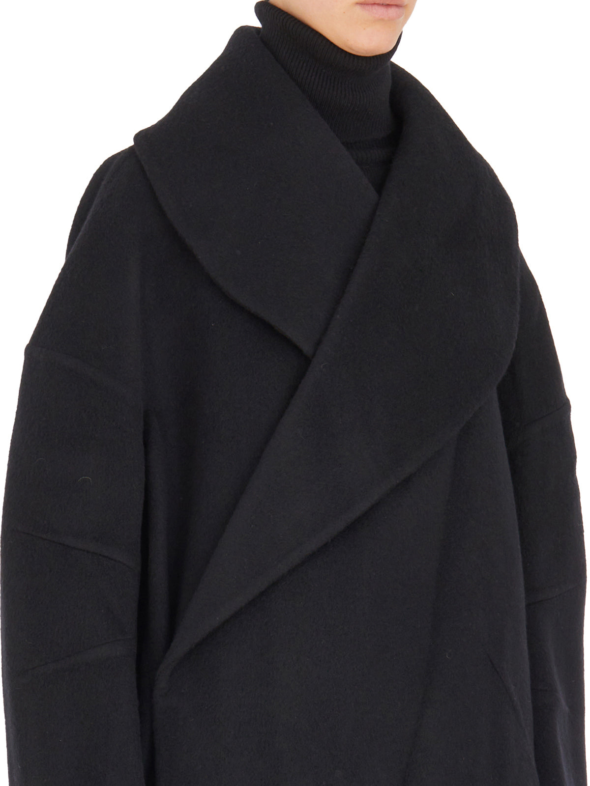 HELMUT LANG Oversize Cocoon Jacket with Zip Sleeves - Size S