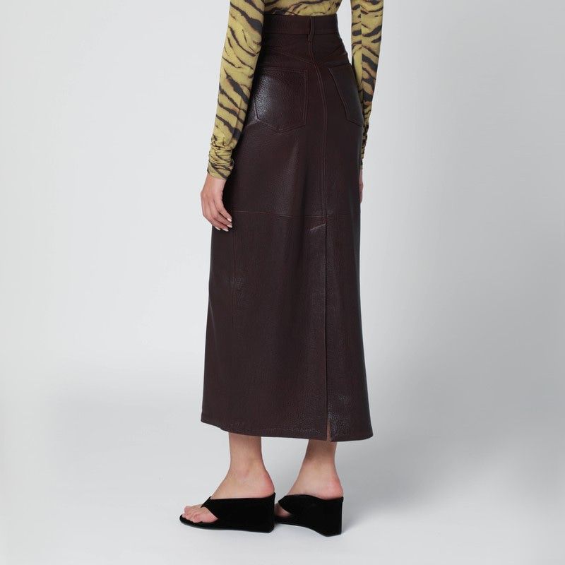 IVY OAK Leather Midi Skirt
