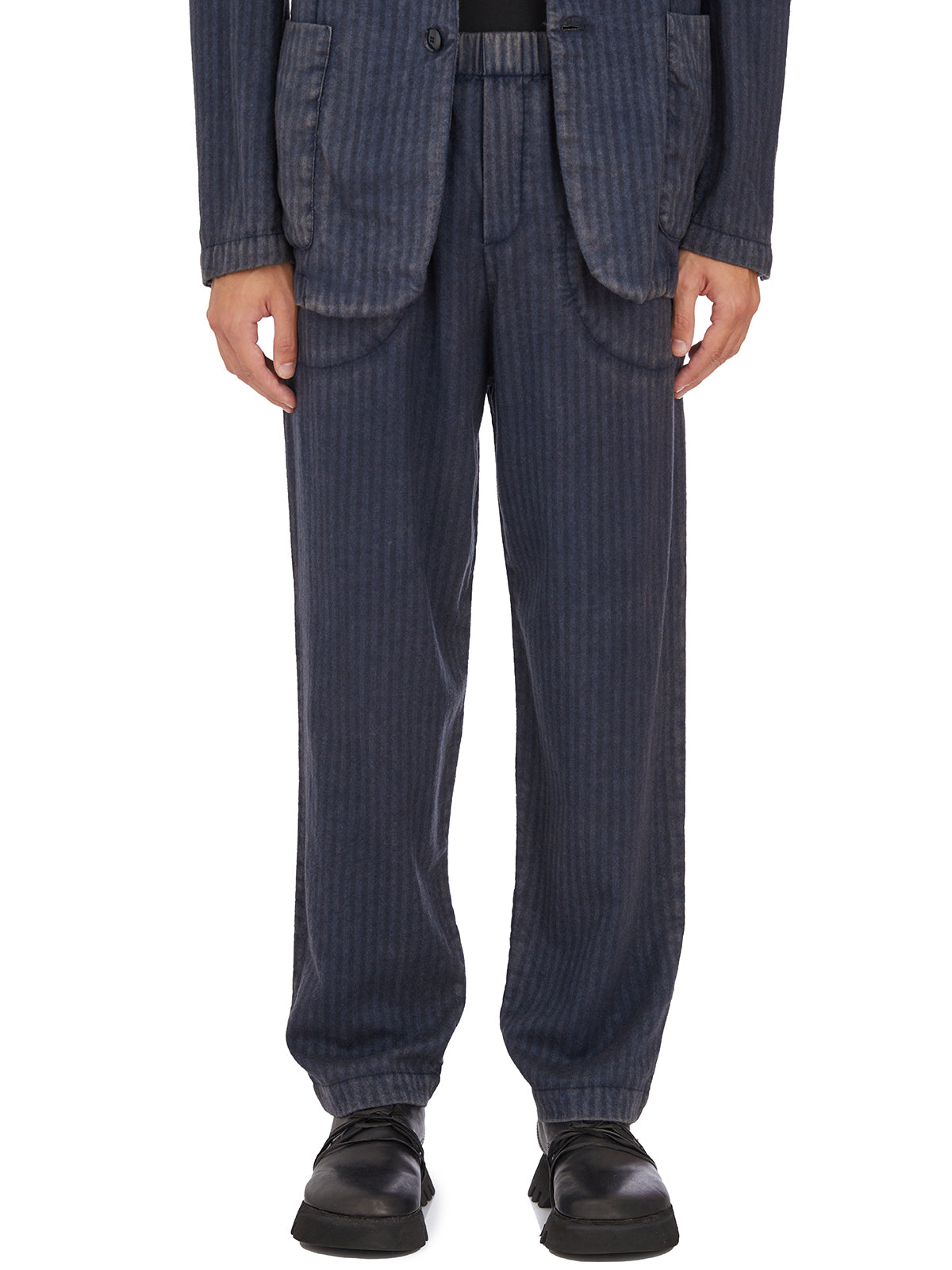 BARENA Classic Wool Trousers with Adjustable Waist - Size 48