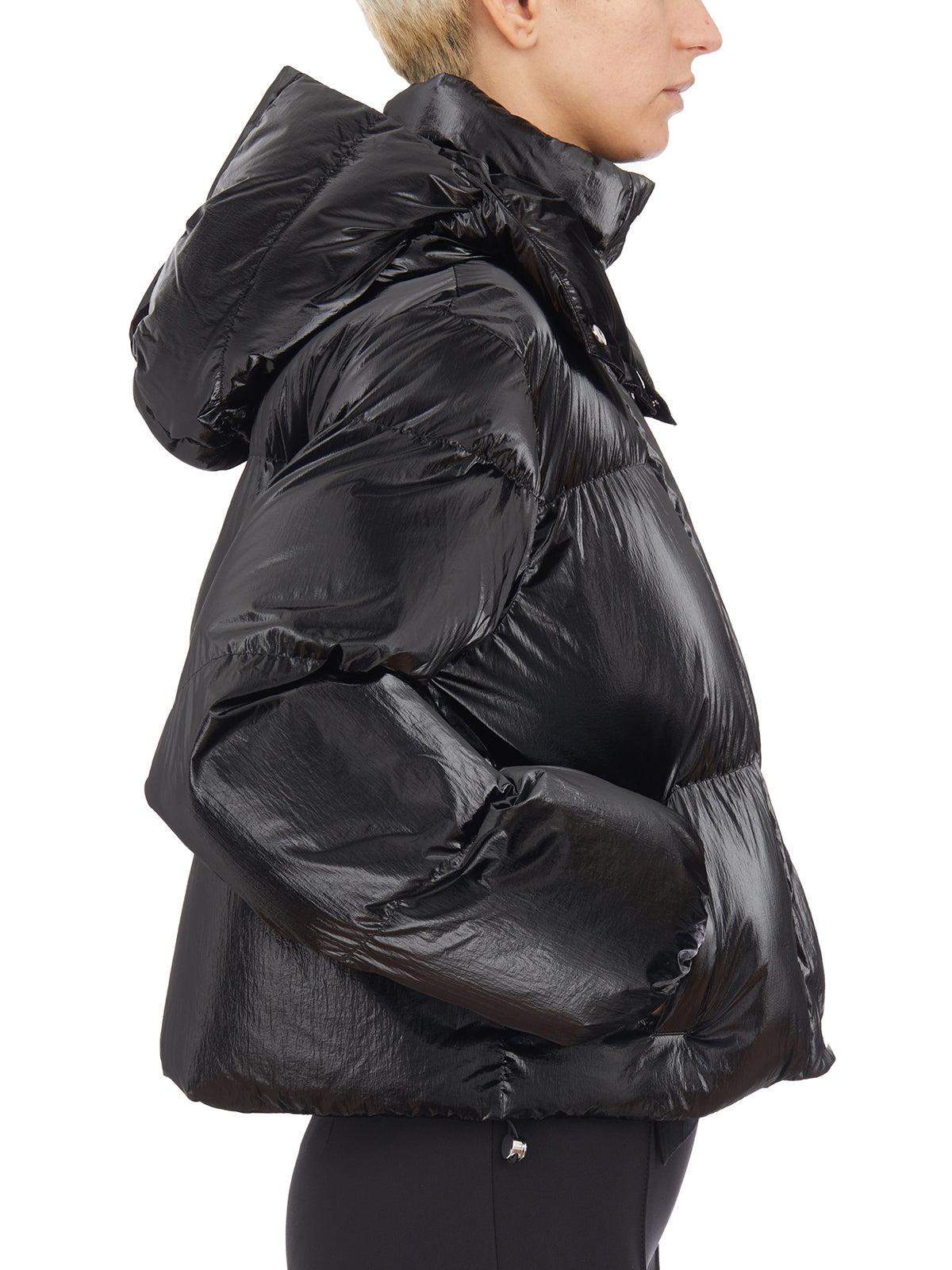 ELISABETTA FRANCHI Mini Metallic Puffer Jacket - Size 40