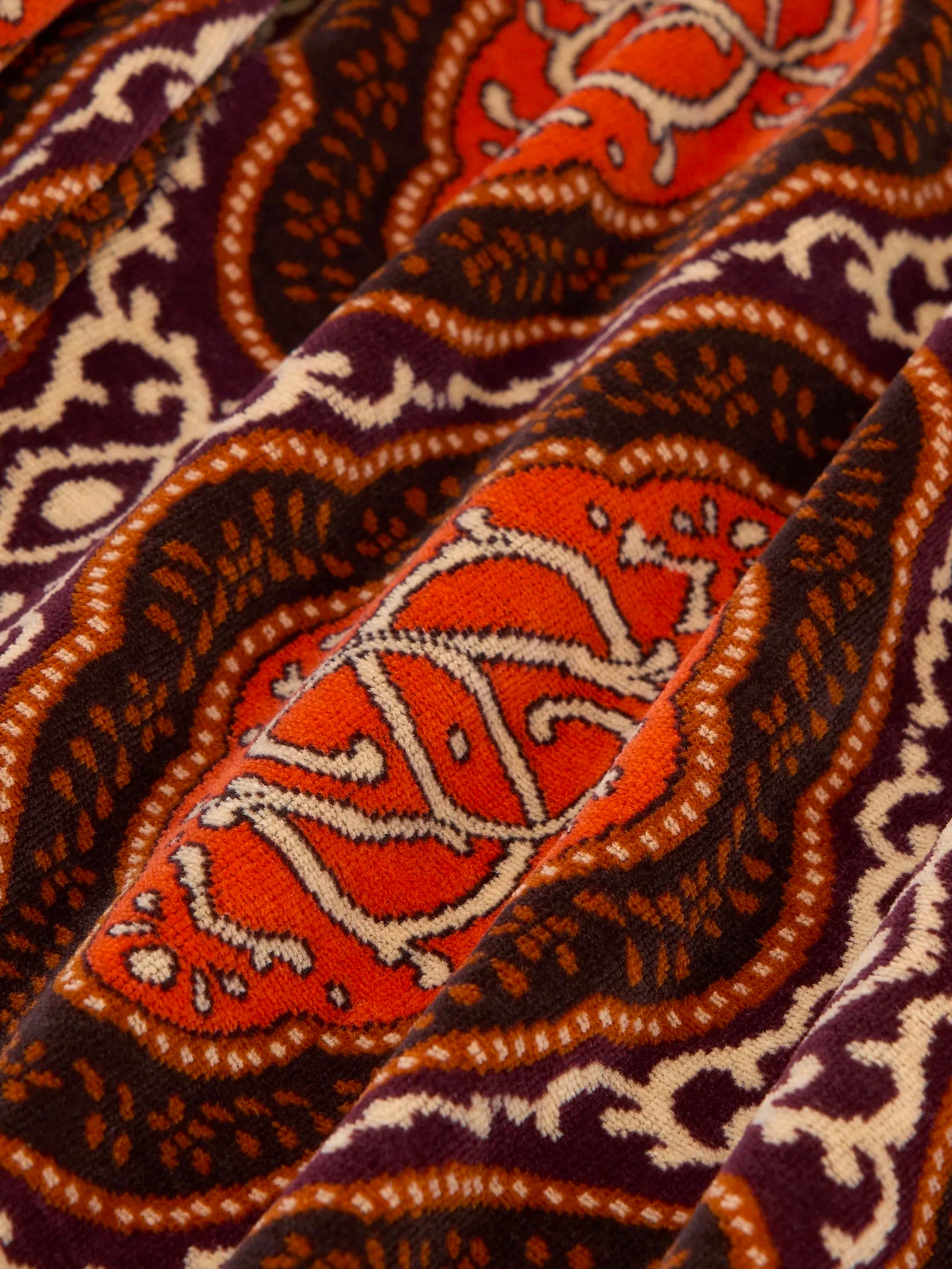 DRÔLE DE MONSIEUR Men's Long-Sleeve Velvet Polo Top