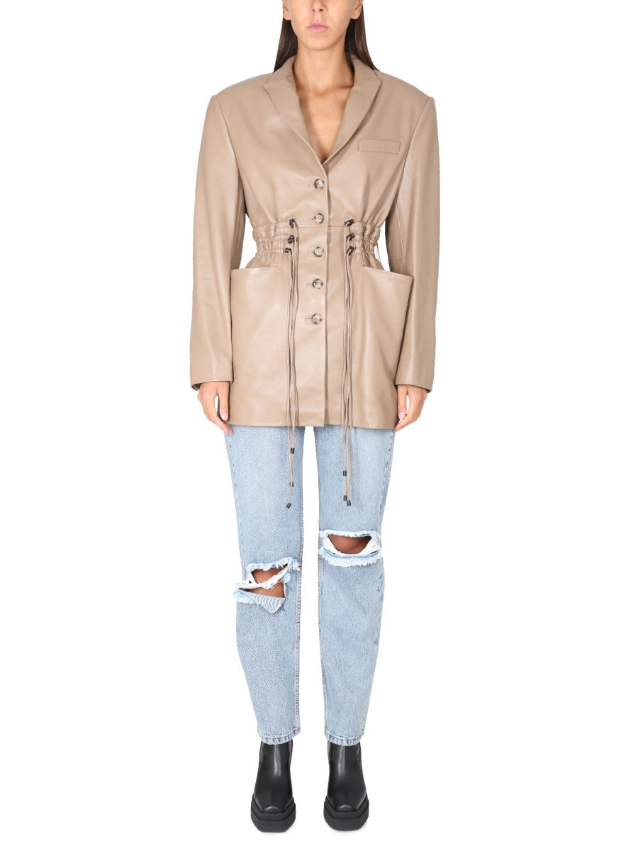 THE MANNEI Mini Blazer Dress with Peaked Lapels