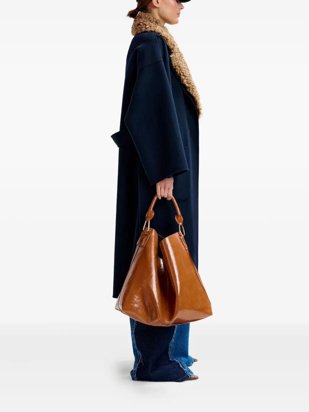 ESSENTIEL ANTWERP Faux Fur Collar Jacket