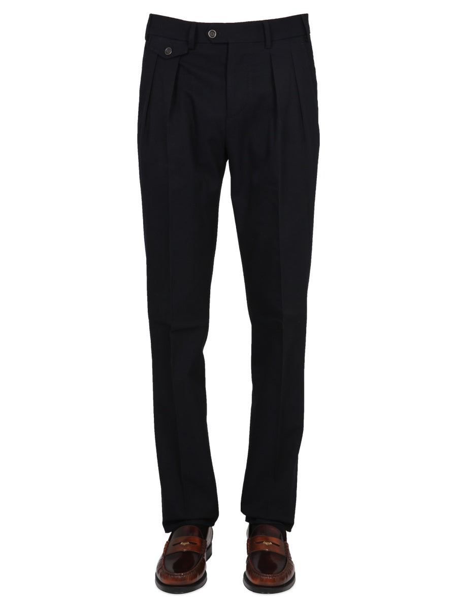 LARDINI Classic Wool and Cotton Pants for Men