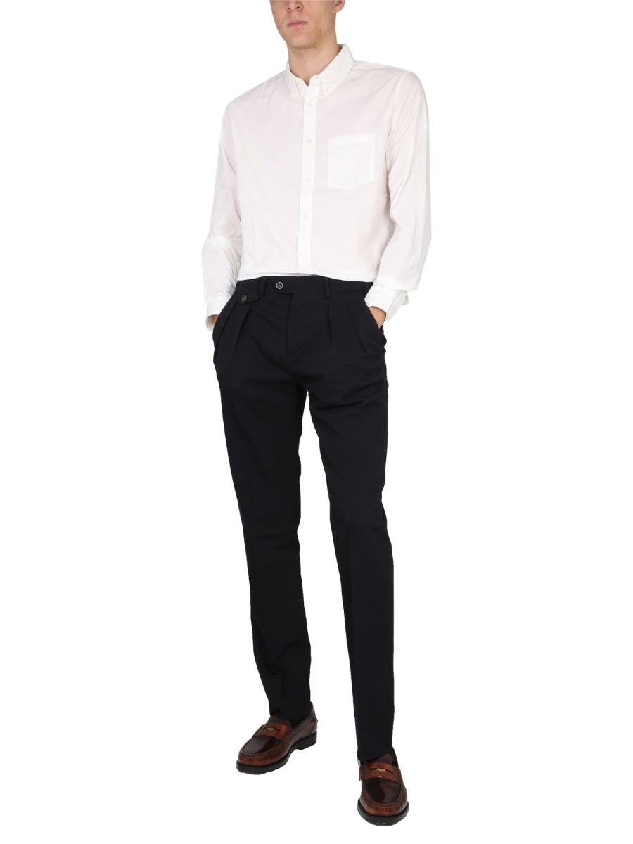 LARDINI Classic Wool and Cotton Pants for Men
