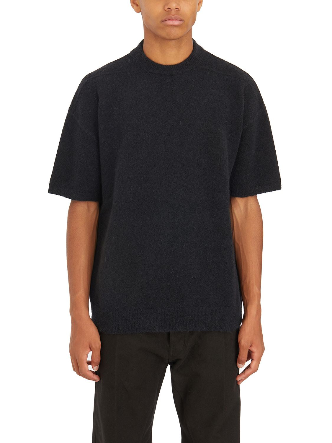 RICK OWENS Short Sleeve Roundneck Sweater - Size M