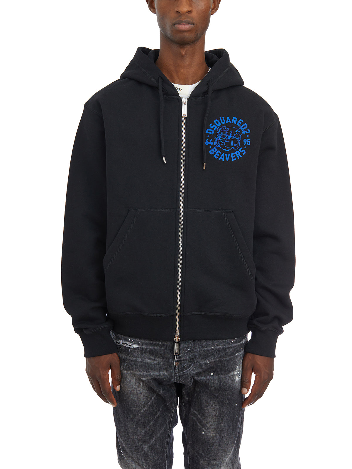 DSQUARED2 Men's Zip-Up Hoodie Sweatshirt - Size 48