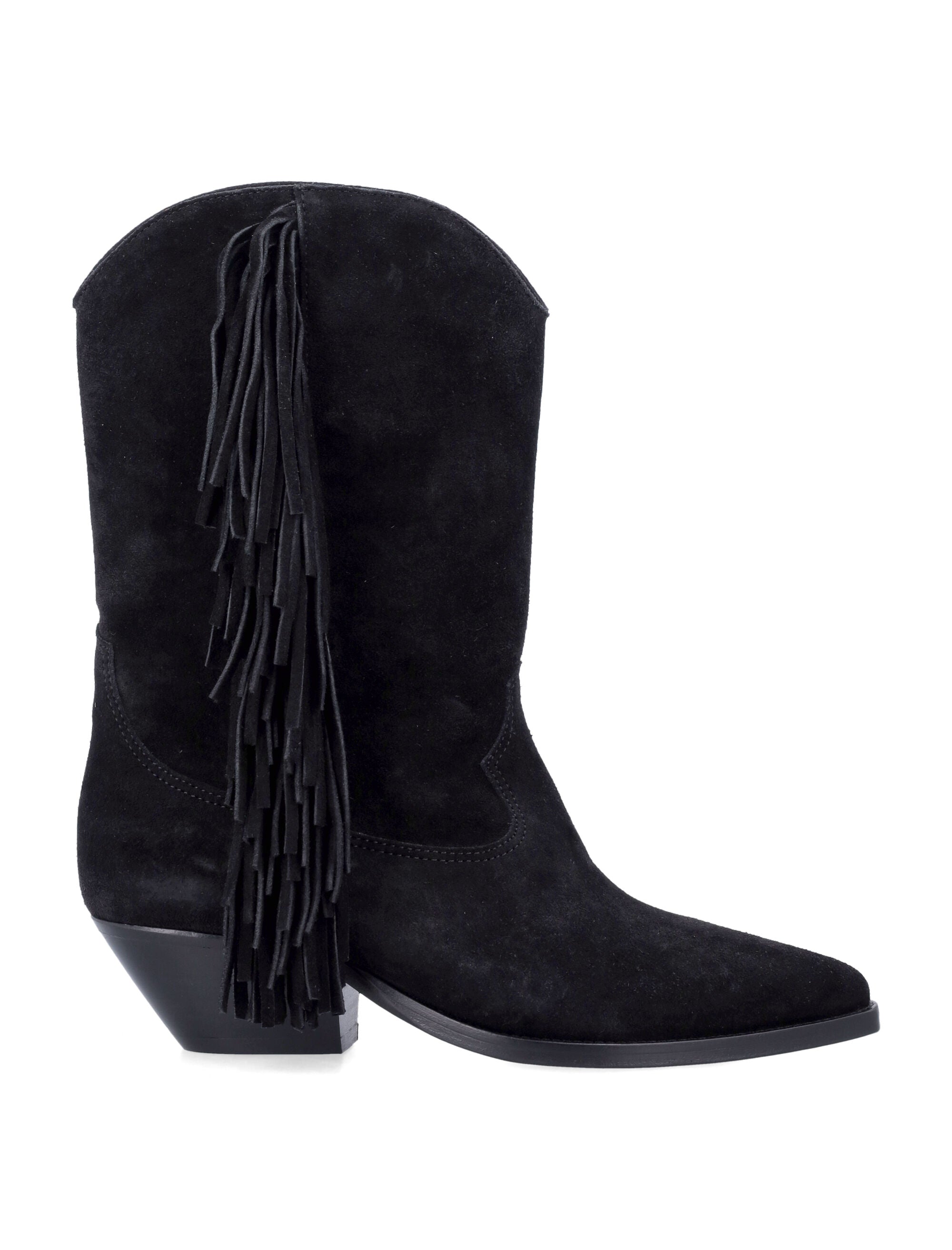 ISABEL MARANT Elegant Suede Mini Fringed Boots