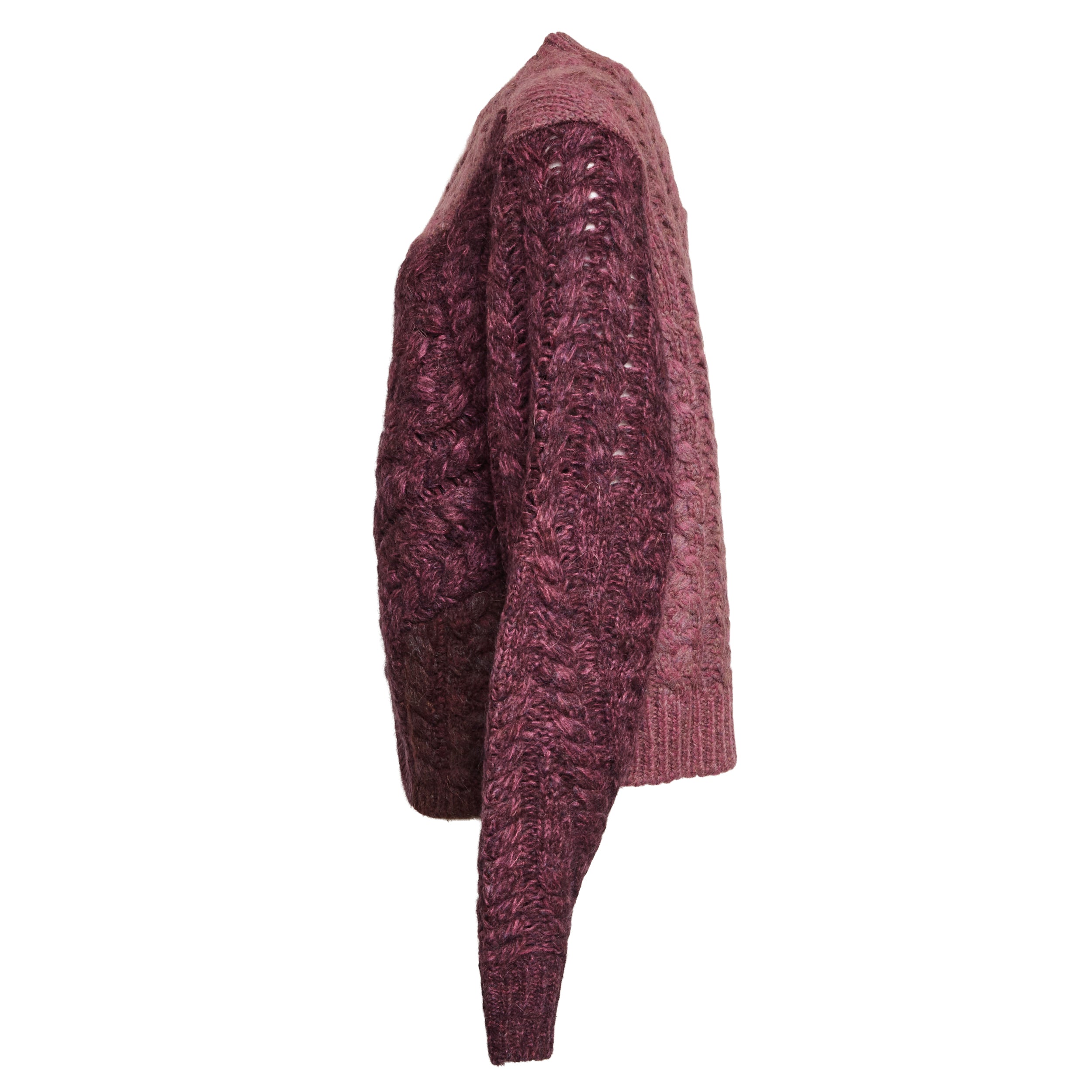 ISABEL MARANT Oversized Crew Neck Patchwork Sweater