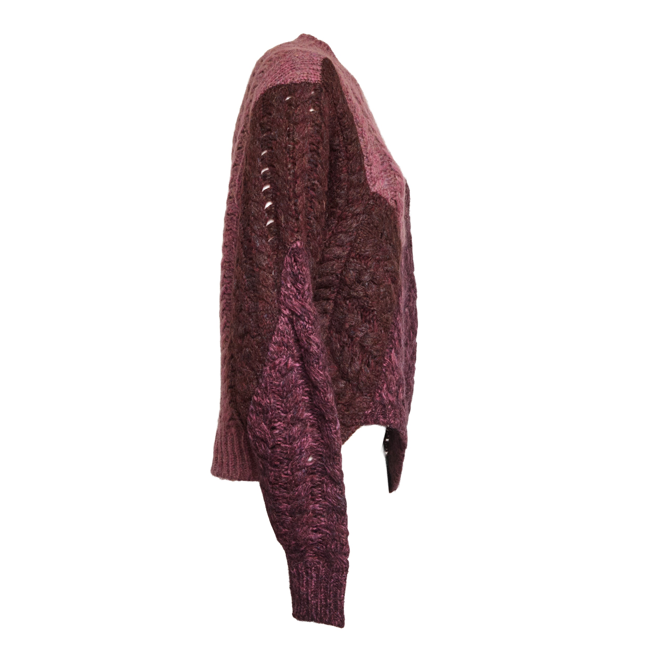 ISABEL MARANT Oversized Crew Neck Patchwork Sweater