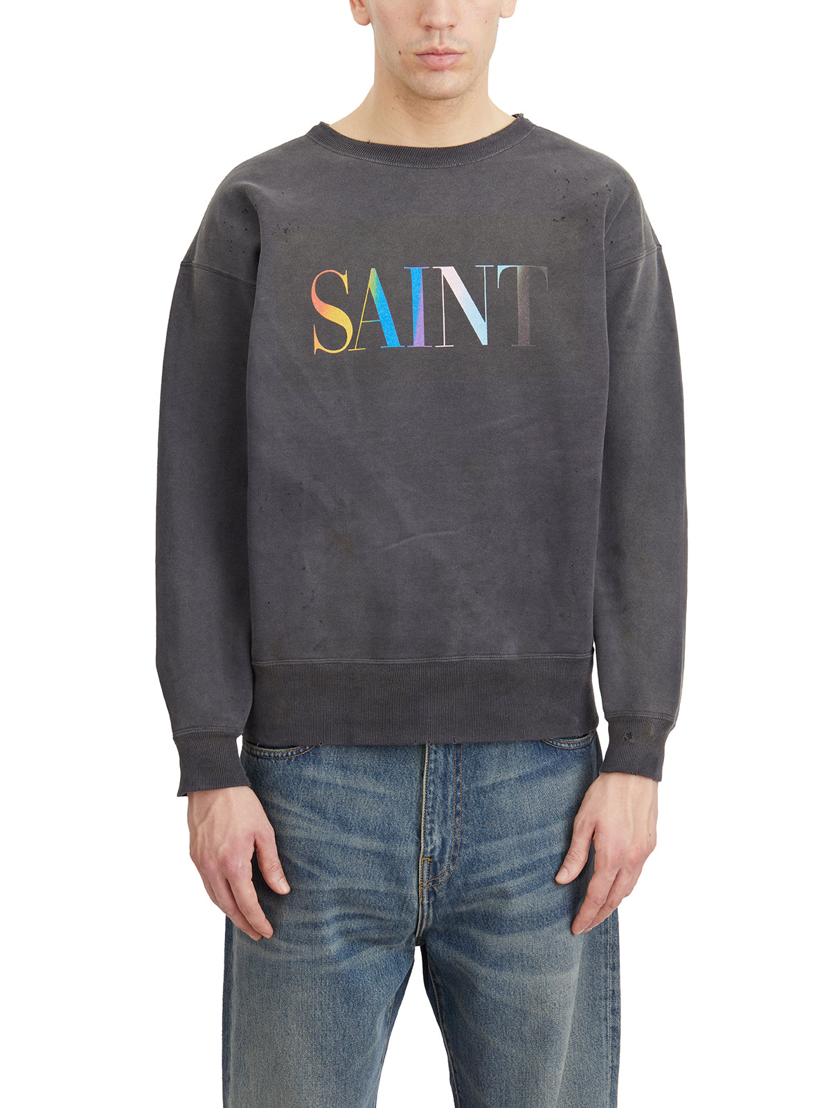SAINT MXXXXXX Roundneck Logo Sweatshirt - Size M