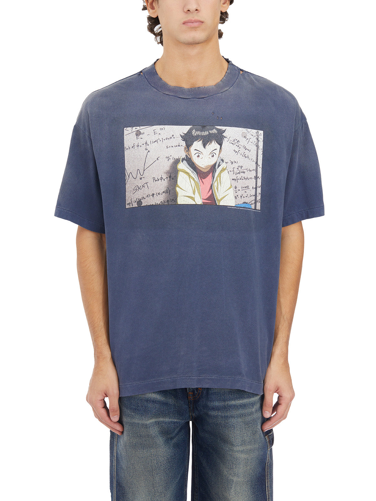 SAINT MXXXXXX Crew Neck Cotton T-Shirt - Size L