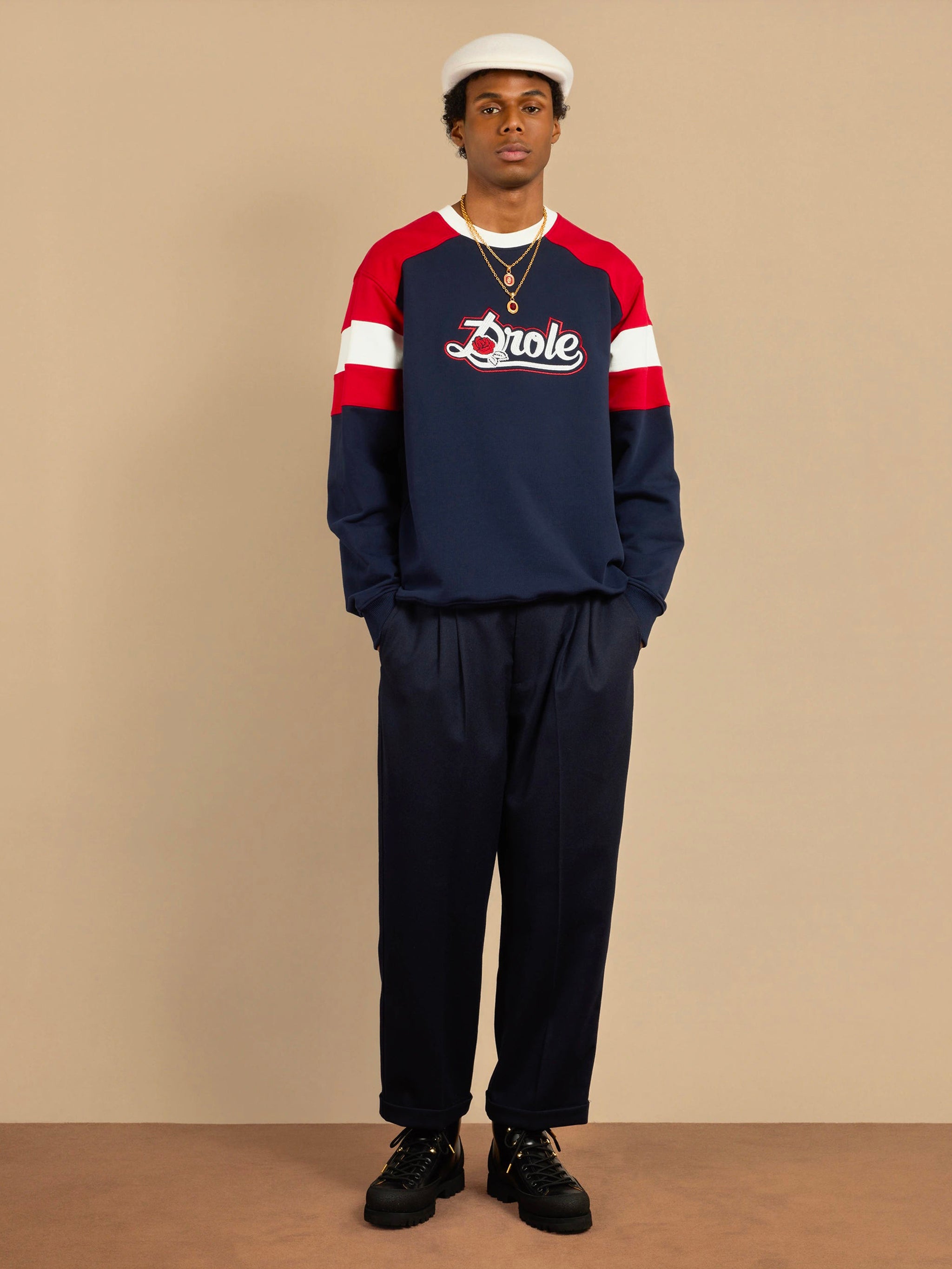 DRÔLE DE MONSIEUR Men's Long-Sleeved Sweatshirt - Size M