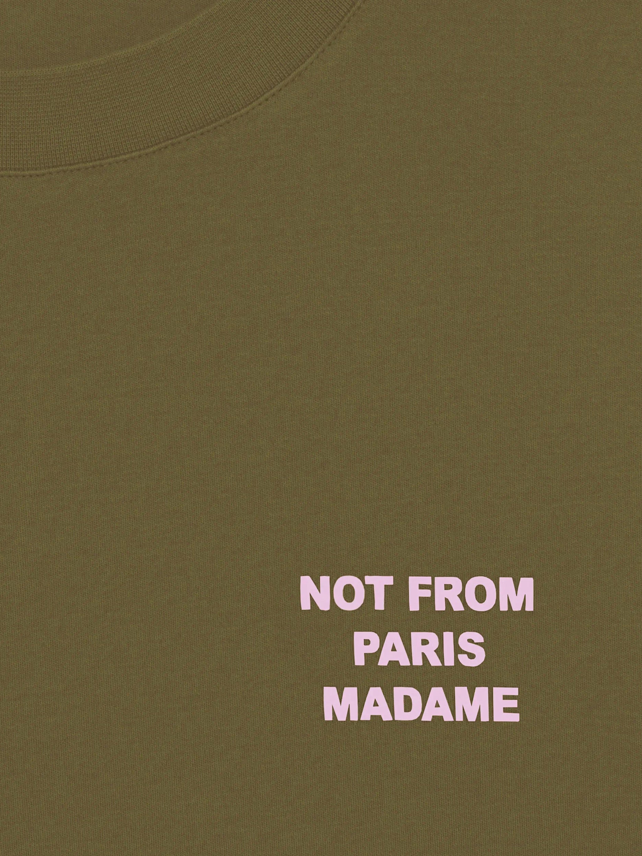 DRÔLE DE MONSIEUR Men's Slogan T-Shirt - 'Not From Paris Madame' - Size M