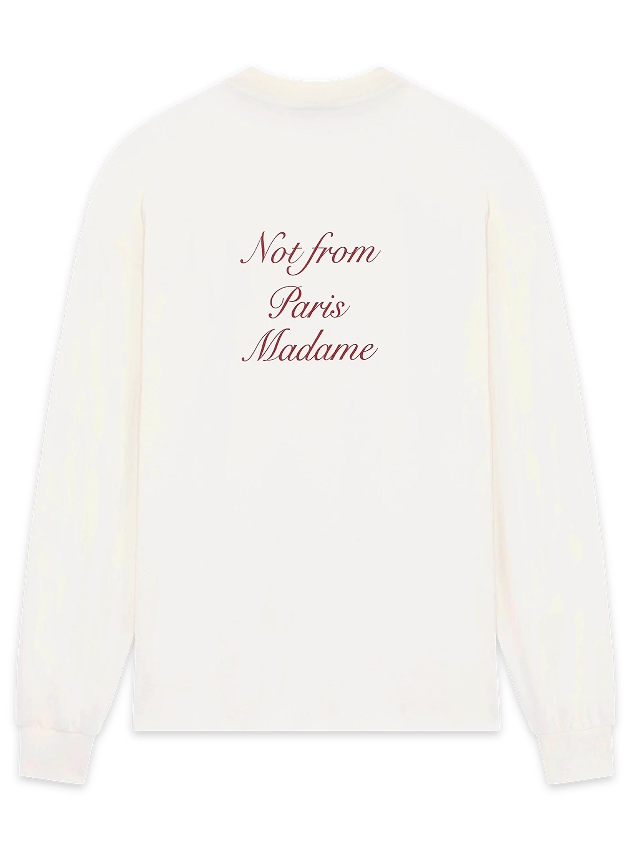 DRÔLE DE MONSIEUR Slogan Calligraphy T-Shirt with Long Sleeves