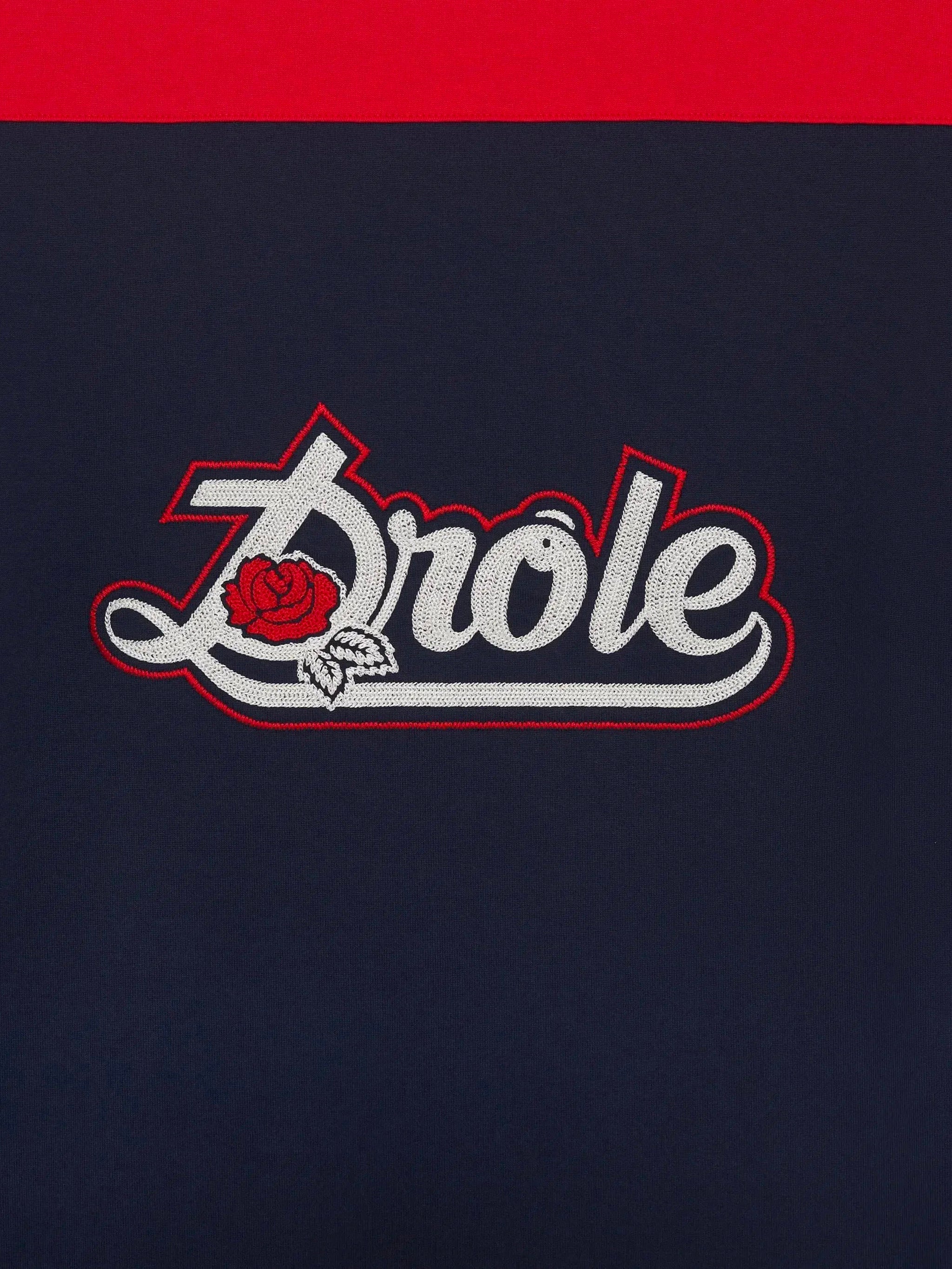 DRÔLE DE MONSIEUR Heavy Fabric T-Shirt with Embroidered Front - Size M