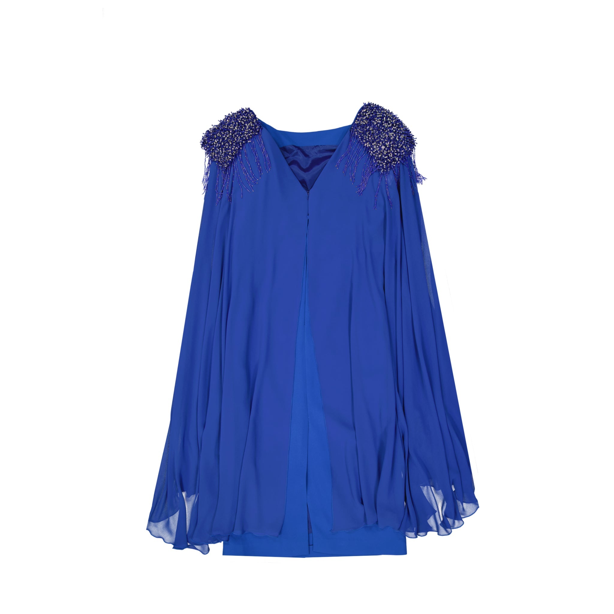 IVAN MONTESI Beaded Shoulders Mini Dress