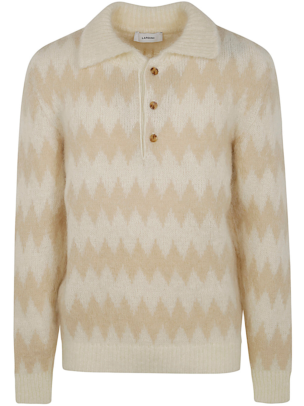 LARDINI Classic Mohair Blend Polo Shirt for Men