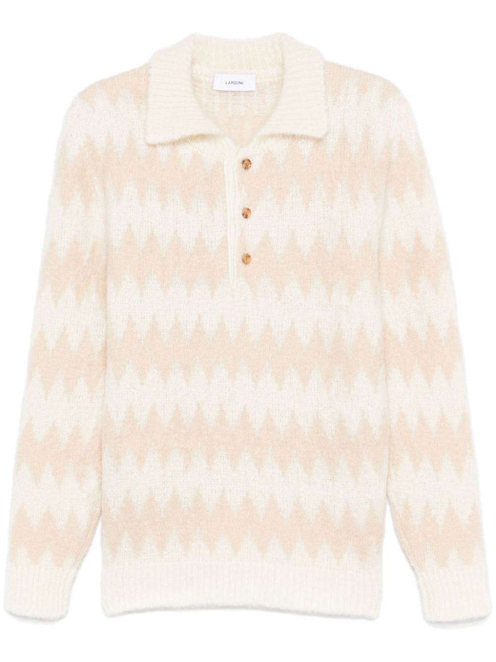 LARDINI Classic Mohair Blend Polo Shirt for Men