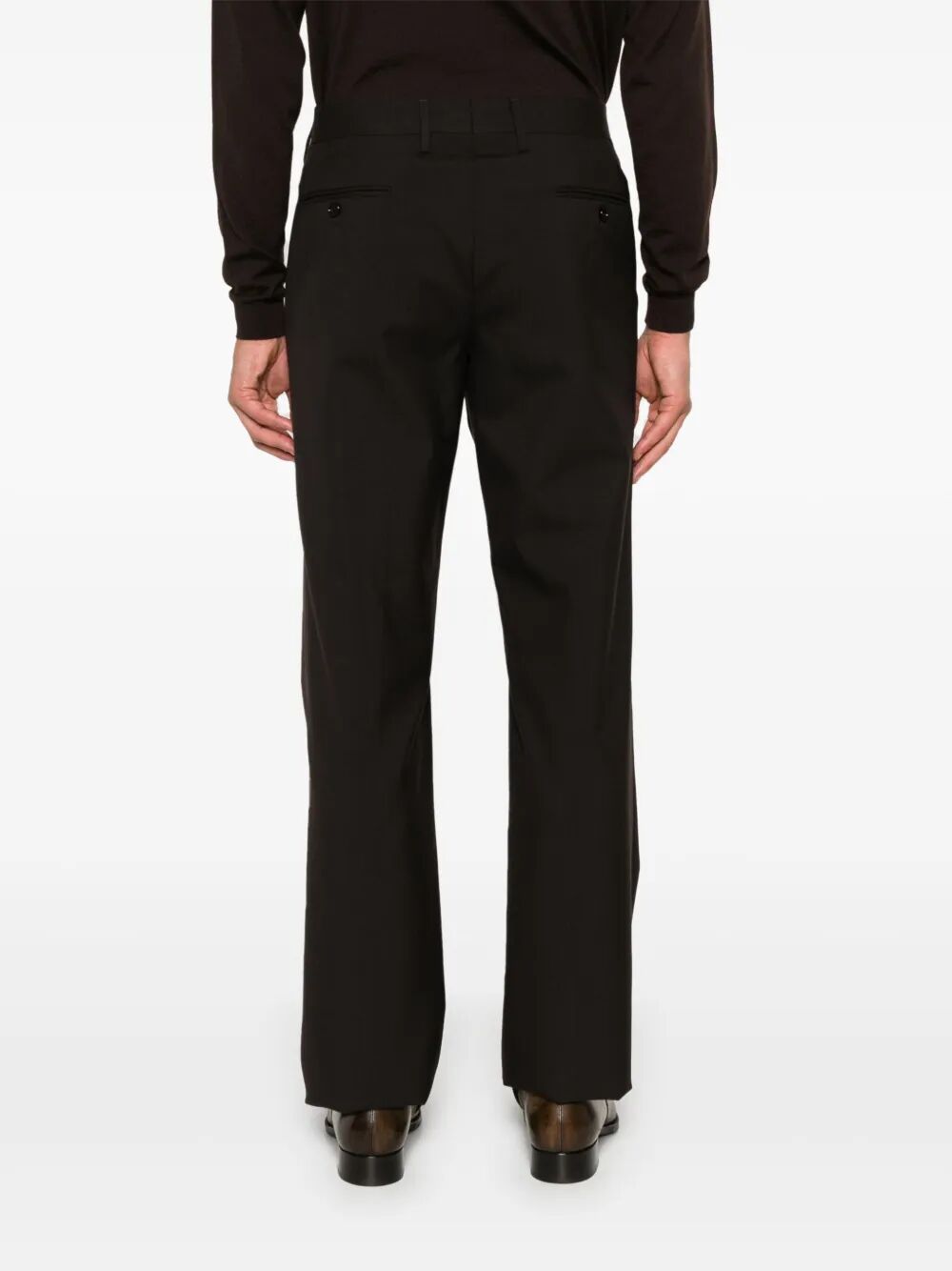 LARDINI Men's Essential Wool Trousers