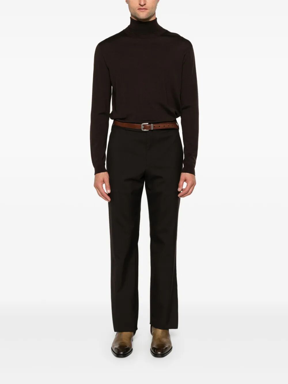 LARDINI Men's Essential Wool Trousers