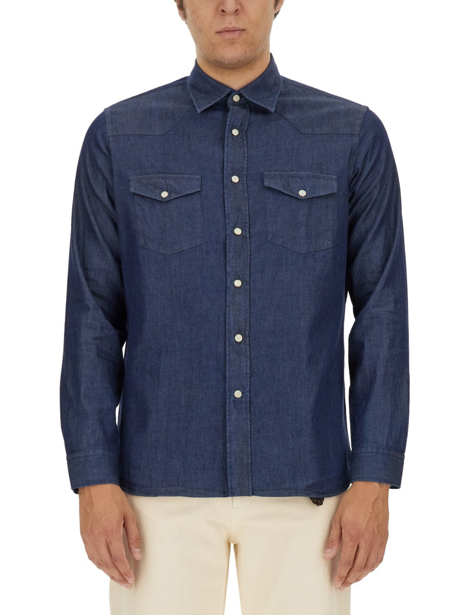 LARDINI Regular Fit Cotton Shirt - Size L