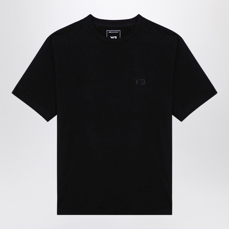 Y-3 Men's Cotton Crew-Neck T-Shirt with Logo