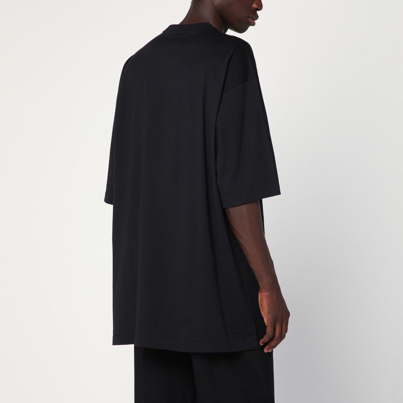 Y-3 Boxy Fit Cotton T-Shirt with Wide Short Sleeves