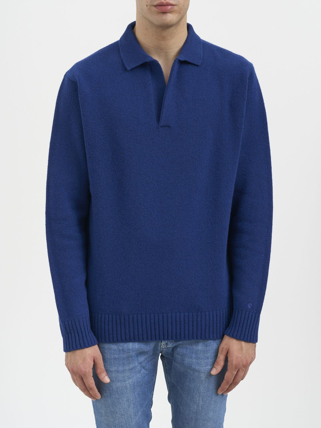 SEVEN GAUGE Men's Regular Fit Long Sleeve Polo Sweater