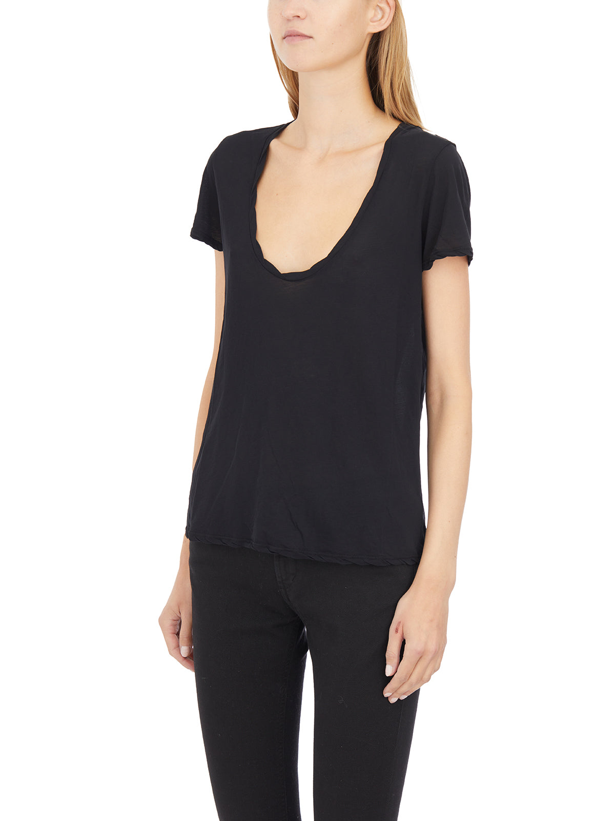 JAMES PERSE Deep Cut Women's T-Shirt in Size 1