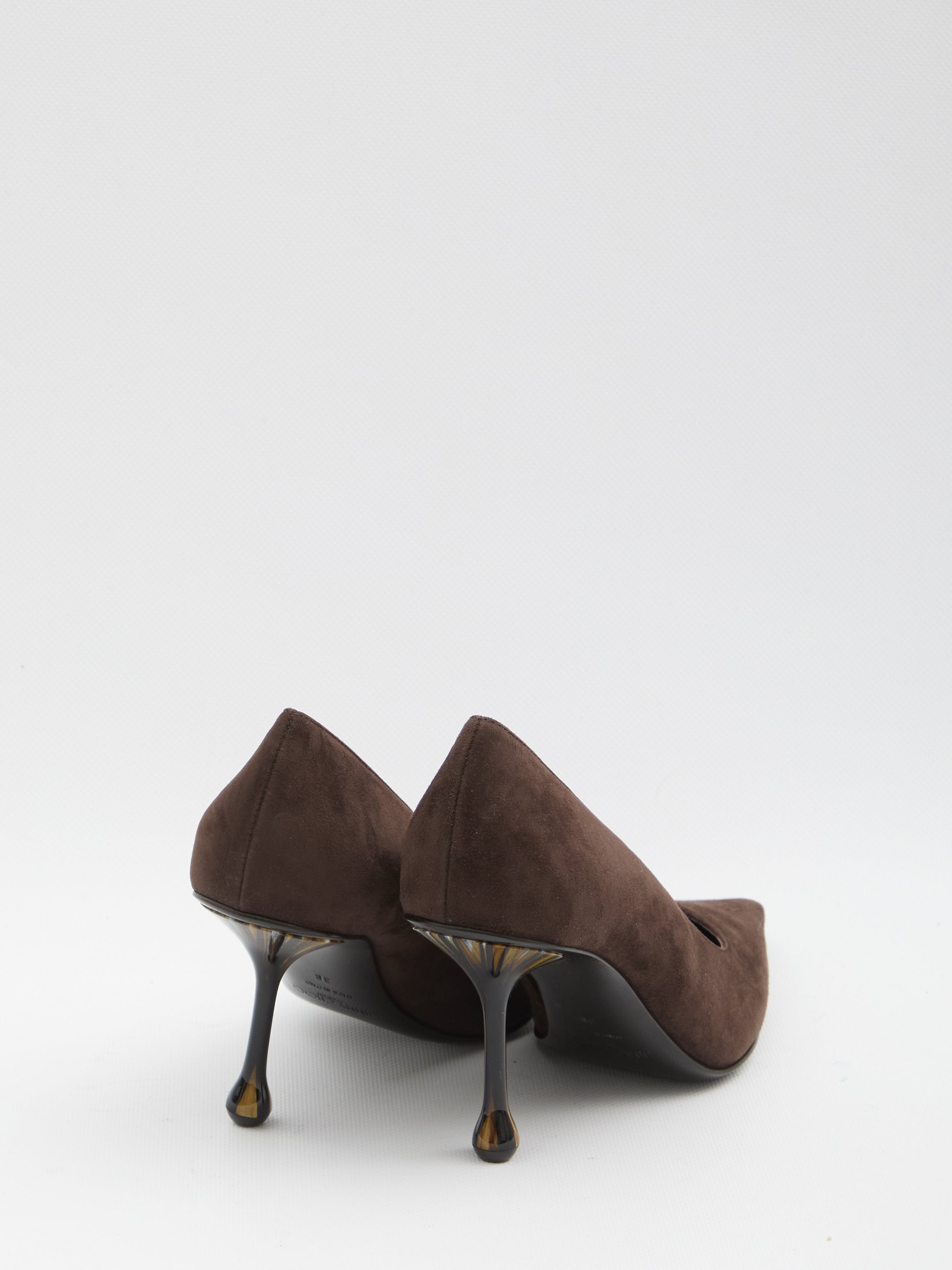 JIMMY CHOO Pointed Design Pumps with Drop Heel - 8 cm