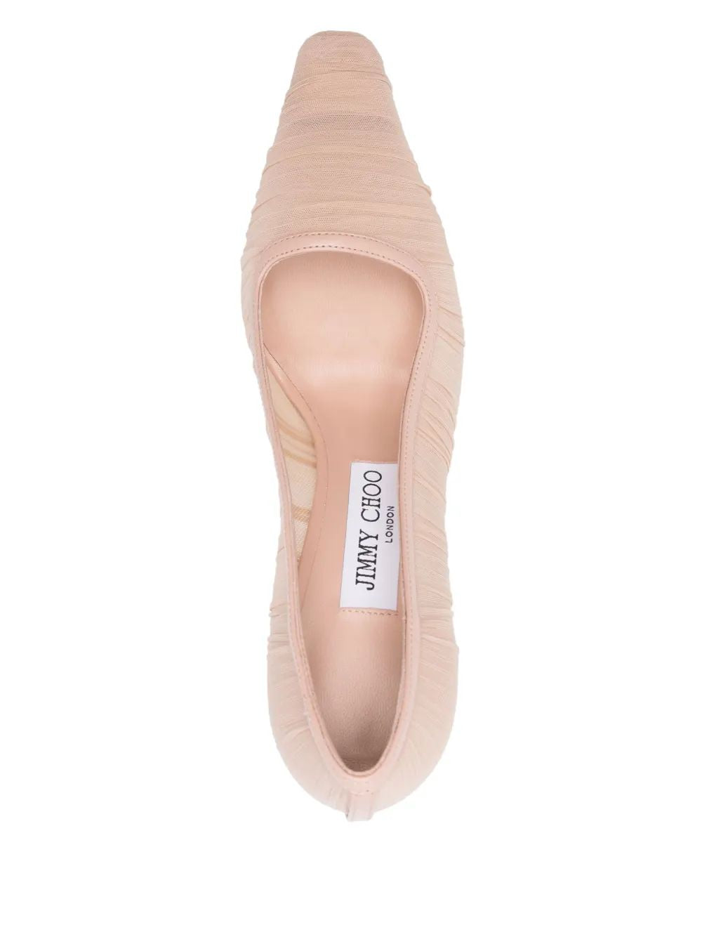 JIMMY CHOO Draped Tulle Pumps Heel 10