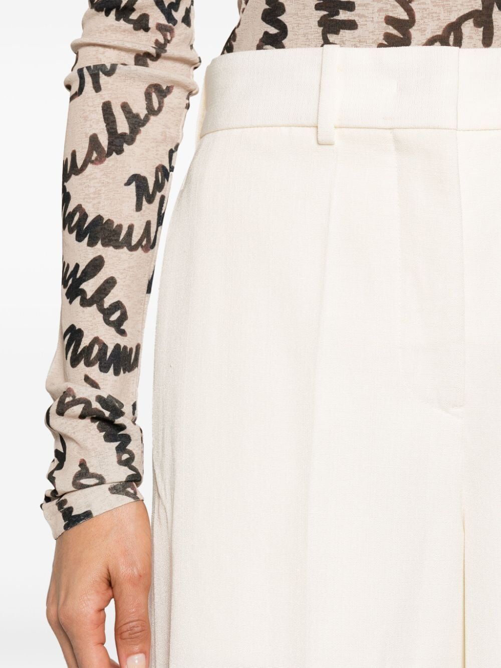 JIL SANDER Wide Leg Tailored Trousers - Size 32