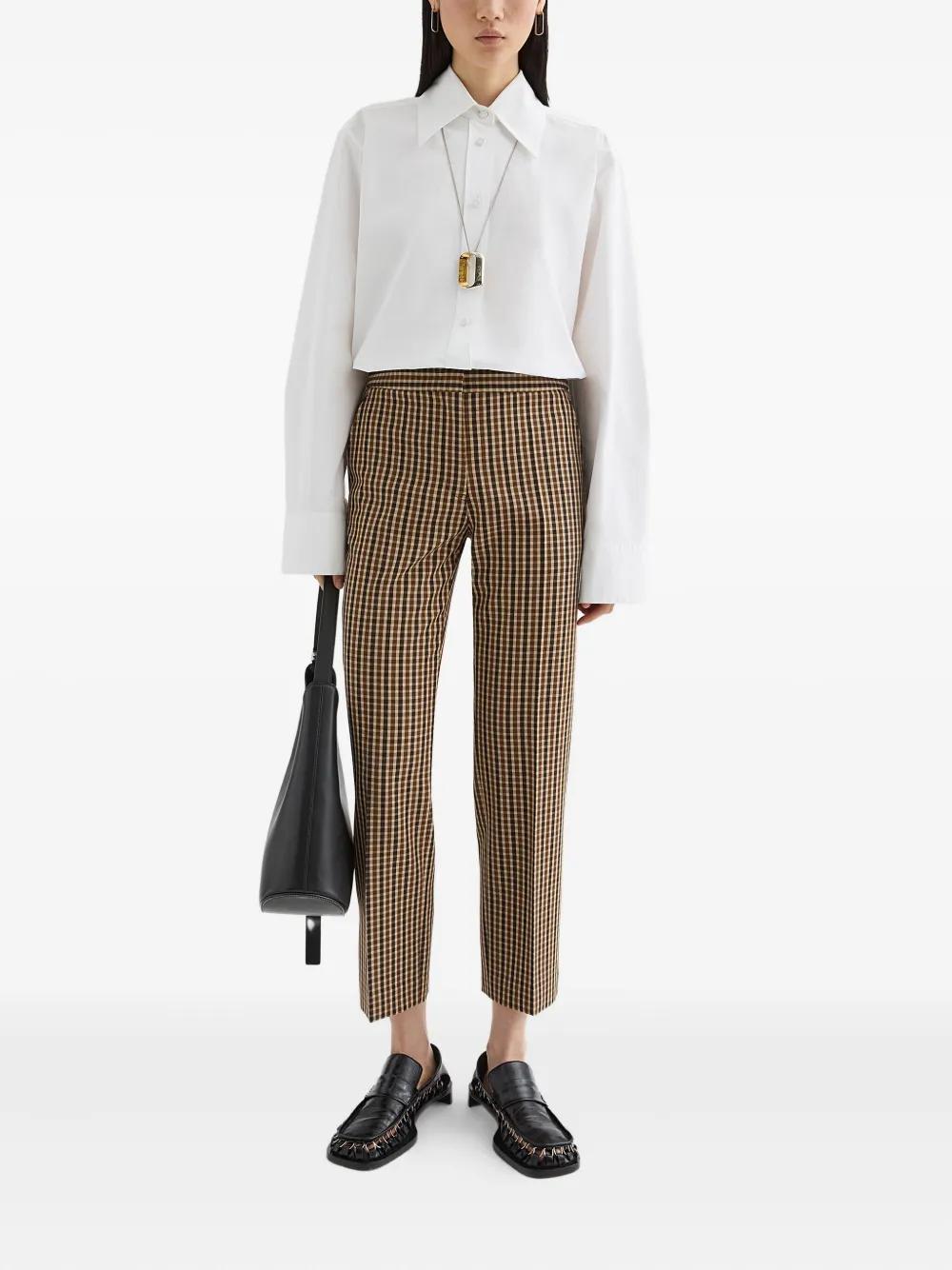 JIL SANDER Chic Plaid Trousers for Women