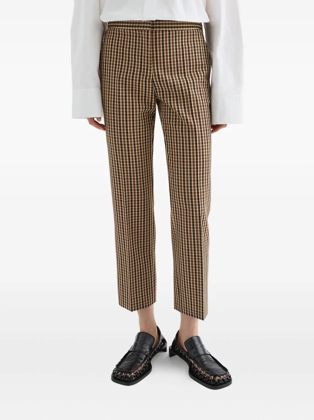 JIL SANDER Chic Plaid Trousers for Women